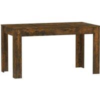 Vidaxl Dining Table Smoked Oak 140X74.5X76 Cm Engineered Wood, Brown