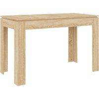 Vidaxl Dining Table Sonoma Oak 120X60X76 Cm Engineered Wood, Brown