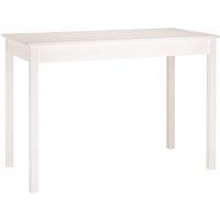 Vidaxl Dining Table White 110X55X75 Cm Solid Wood Pine, White