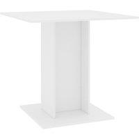 vidaXL Dining Table White 80x80x75 cm Engineered Wood, White