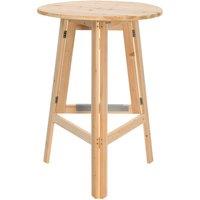 Vidaxl Foldable Bar Table 78 Cm Fir Wood, Brown