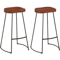 vidaXL Gavin Bar Stools 2 pcs 50x40x78 cm Solid Wood Mango, Brown