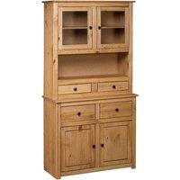 Vidaxl Highboard 93X40.5X180 Cm Solid Pine Panama Range, Brown