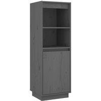 vidaXL Highboard Grey 37x34x110 cm Solid Wood Pine, Grey