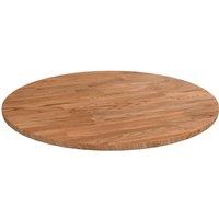 vidaXL Round Table Top Light Brown dia.40x1.5 cm Treated Solid Wood Oak, Brown
