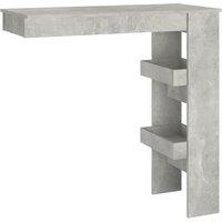 Vidaxl Wall Bar Table Concrete Grey 102X45X103.5 Cm Engineered Wood, Grey