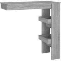 Vidaxl Wall Bar Table Grey Sonoma 102X45X103.5 Cm Engineered Wood, Grey