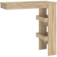 Vidaxl Wall Bar Table Sonoma Oak 102X45X103.5 Cm Engineered Wood, Brown
