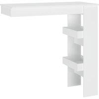 Vidaxl Wall Bar Table White 102X45X103.5 Cm Engineered Wood, White