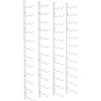 Vidaxl Wall Mounted Wine Rack For 24 Bottles 2 Pcs White Iron, White