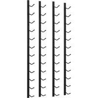 Vidaxl Wall Mounted Wine Racks For 12 Bottles 2 Pcs Black Iron, Black