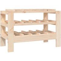 Vidaxl Wine Rack 61.5X30X42 Cm Solid Wood Pine, Brown