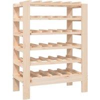 Vidaxl Wine Rack 61.5X30X82 Cm Solid Wood Pine, Brown