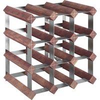 Vidaxl Wine Rack For 12 Bottles Brown Solid Wood Pine, Brown