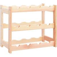 Vidaxl Wine Rack For 12 Bottles Pinewood