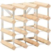 Vidaxl Wine Rack For 12 Bottles Solid Pinewood