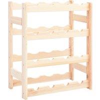 Vidaxl Wine Rack For 16 Bottles Pinewood