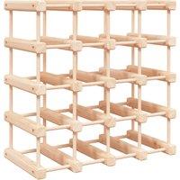 Vidaxl Wine Rack For 20 Bottles 46.5X23X46.5 Cm Solid Wood Pine, Brown