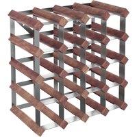 Vidaxl Wine Rack For 20 Bottles Brown Solid Wood Pine, Brown
