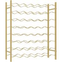 Vidaxl Wine Rack For 48 Bottles Gold Metal, Gold