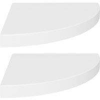 Vidaxl Floating Corner Shelves 2 Pcs White 35X35X3.8 Cm Mdf, White