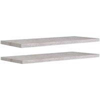 Vidaxl Floating Wall Shelves 2 Pcs Concrete Grey 90X23.5X3.8 Cm Mdf, Grey