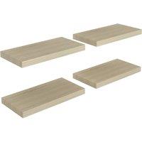 Vidaxl Floating Wall Shelves 4 Pcs Oak 50X23X3.8 Cm Mdf, Brown