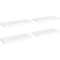 Vidaxl Floating Wall Shelves 4 Pcs White 60X23.5X3.8 Cm Mdf, White
