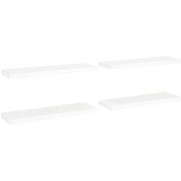 Vidaxl Floating Wall Shelves 4 Pcs White 80X23.5X3.8 Cm Mdf, White