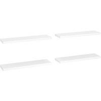 Vidaxl Floating Wall Shelves 4 Pcs White 90X23.5X3.8 Cm Mdf, White
