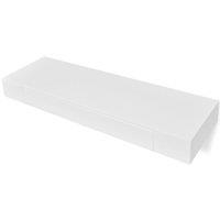 Vidaxl Floating Wall Shelves With Drawers 2 Pcs White 80 Cm, White