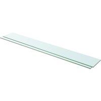 Vidaxl Shelves 2 Pcs Panel Glass Clear 110X15 Cm