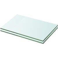 Vidaxl Shelves 2 Pcs Panel Glass Clear 20X25 Cm