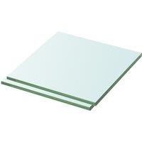 Vidaxl Shelves 2 Pcs Panel Glass Clear 30X30 Cm