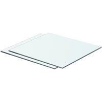 Vidaxl Shelves 2 Pcs Panel Glass Clear 40X30 Cm