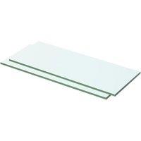 Vidaxl Shelves 2 Pcs Panel Glass Clear 50X15 Cm