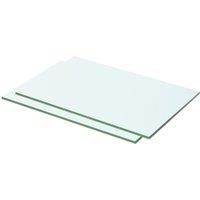 Vidaxl Shelves 2 Pcs Panel Glass Clear 50X25 Cm