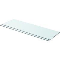 Vidaxl Shelves 2 Pcs Panel Glass Clear 80X25 Cm
