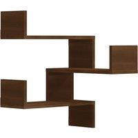 Vidaxl Wall Corner Shelves 2 Pcs Brown Oak 40X40X50 Cm Engineered Wood, Brown