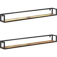 Vidaxl Wall Shelves 2 Pcs 160 Cm Solid Reclaimed Wood, White