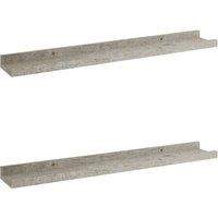 Vidaxl Wall Shelves 2 Pcs Concrete Grey 60X9X3 Cm, Grey