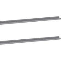 Vidaxl Wall Shelves 2 Pcs Grey 115X9X3 Cm, Grey