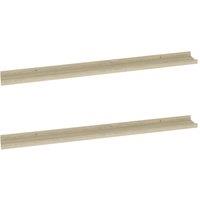 Vidaxl Wall Shelves 2 Pcs Sonoma Oak 100X9X3 Cm, Brown