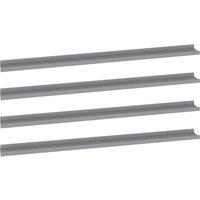 Vidaxl Wall Shelves 4 Pcs Grey 115X9X3 Cm, Grey