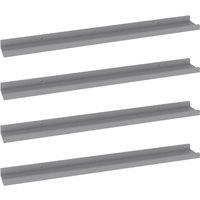 Vidaxl Wall Shelves 4 Pcs Grey 80X9X3 Cm, Grey