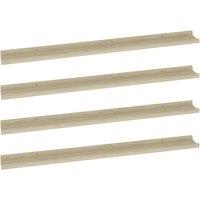 Vidaxl Wall Shelves 4 Pcs Sonoma Oak 100X9X3 Cm, Brown
