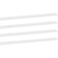 Vidaxl Wall Shelves 4 Pcs White 115X9X3 Cm, White