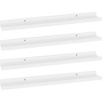 Vidaxl Wall Shelves 4 Pcs White 60X9X3 Cm, White