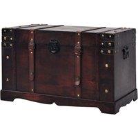Vidaxl Vintage Treasure Chest Wood 66X38X40 Cm, Brown