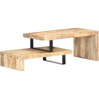 Vidaxl 2 Piece Coffee Table Set Solid Mango Wood, Brown